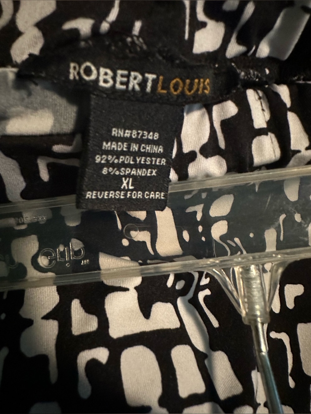 Robert Louis Black and White Abstract Print Maxi Skirt - Picture 4 of 4